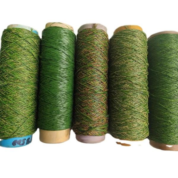 Recycled Turf Artificial Grass Yarn With PP PE Raw Filament Fire Retardant