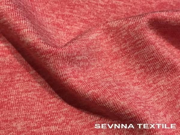 O cinza feito malha Cationic de Heather da tela do desgaste da ioga do jérsei colore o Spandex do poliéster