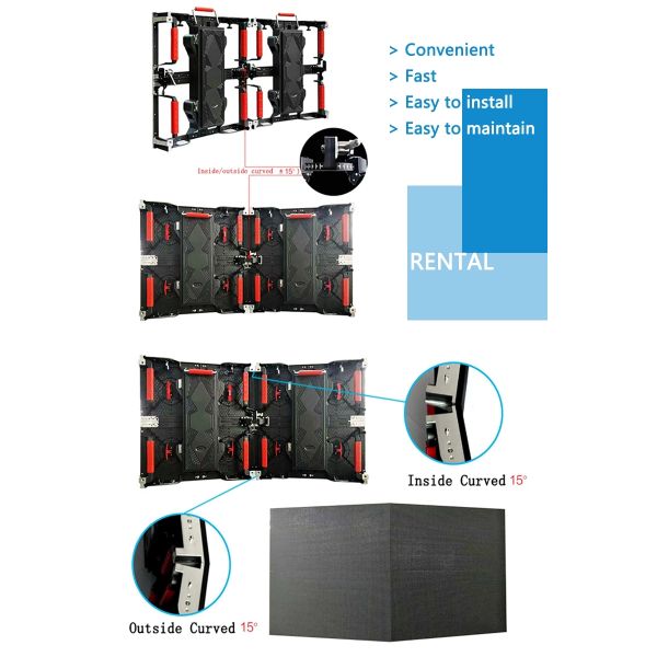 3840Hz Refresh Rate Led Video Wall Rental , P2.604 Indoor Led Display Screen