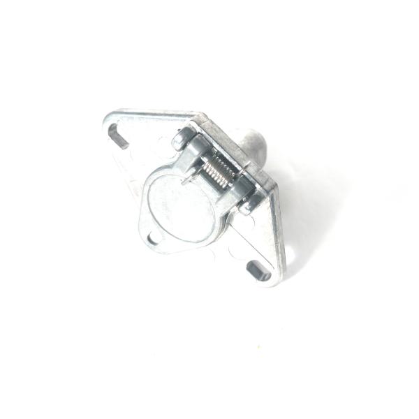6 Pin Trailer Cable Connector Silver Zinc Plated Material SAE Standard
