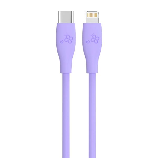 Charmant câble USB-C de couleur jaune avec double connecteur de type C et matériau de silicone personnalisé