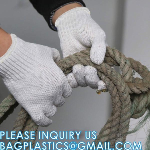 Wear-Resistant Cotton Yarn Knitted Working Protective Gloves Painter Mechanic Industrial Warehouse Gardening Constru