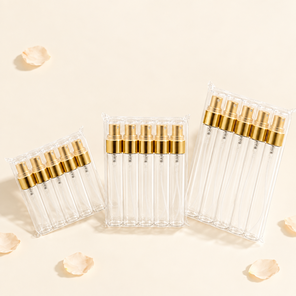 3ml 5ml 10ml Travel Perfume Sample Bottles Empty Glass Spray Cylinder Mini