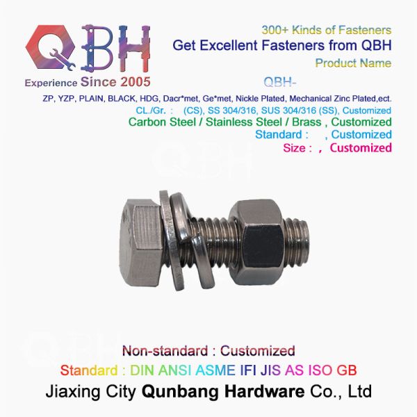 Наружная шестигранная прокладка из нержавеющей стали 304, болты с винтовой крышкой M3-M24, болты и гайки