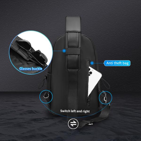 Última MingLu Mens Sling Peito Saco Mens Sling Saco de Viagem personalizado