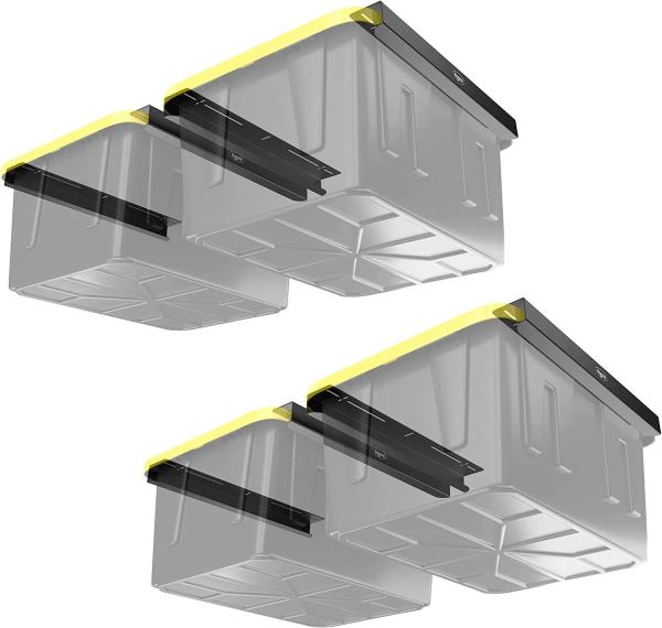 Powder Coated Heavy-duty Steel Adjustable Multifunctional Storage Bin Rail System Overhead Ceiling Rack
