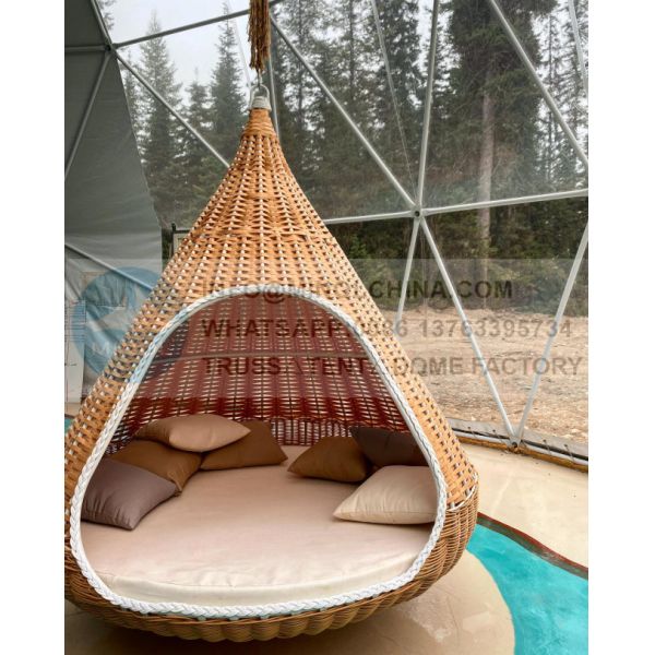 Heat Proof Aluminium Glamping Dome Tent 310 Square Feet With Wood Stove