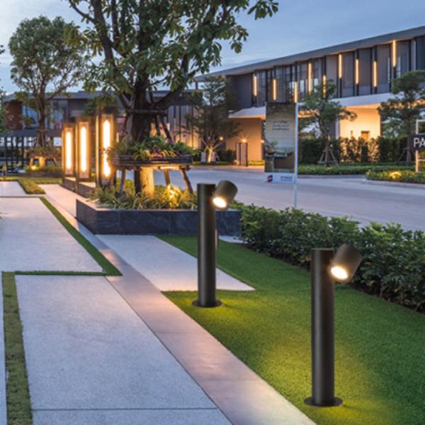Luz decorativa do poste de amarração do jardim com cabeça Rotatable, iluminação da paisagem do jardim