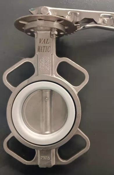2 4 inch cast iron stainless steel wafer style butterfly valve installation