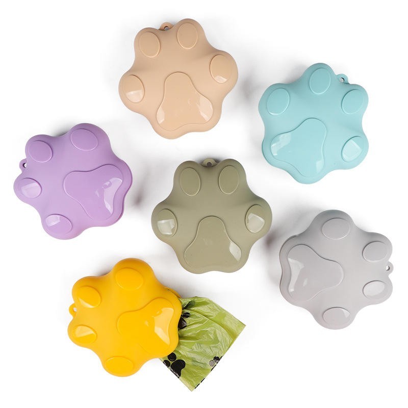 Silicone Dog Poop Bag Dispenser Pet Waste Bag Holder With Leash Clip