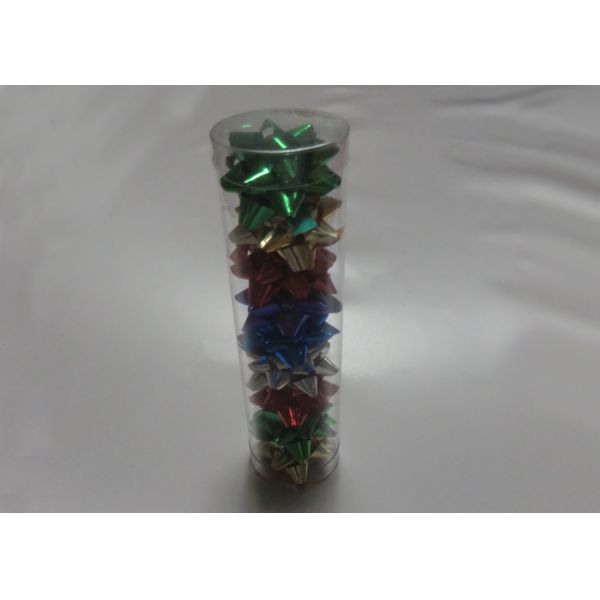 Pink , Green , Black Glitter Gift Bow for Halloween Decoration with Cylinder PVC box