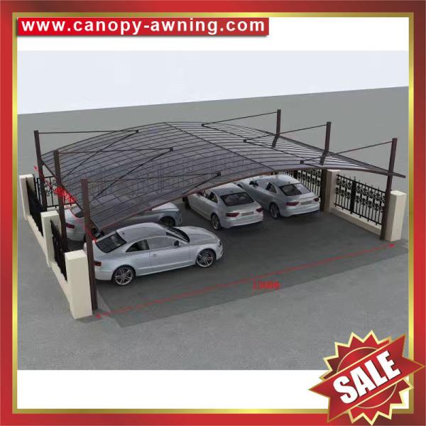 excellent sunshade waterproofing garden parking polycarbonate PC carport car shelter for villa house building cottage
