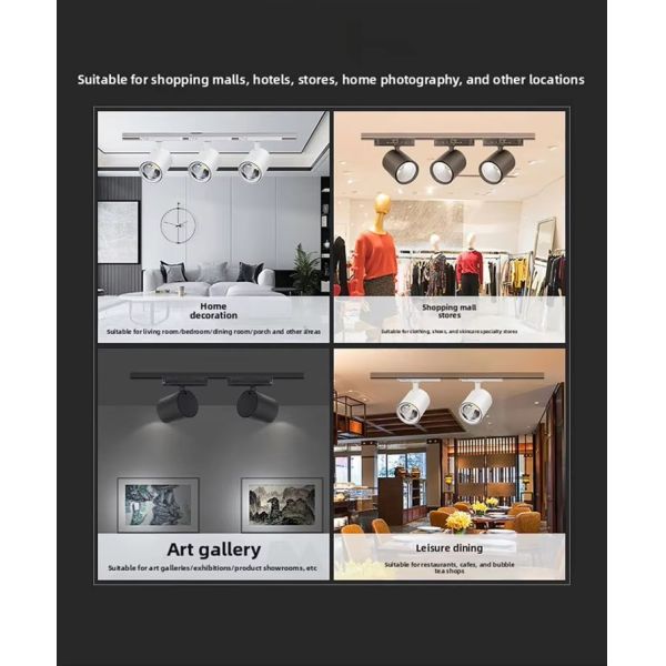 3000K-6000K Directional Integrated LED Track Light Gu10 30W 40W AC85-265V
