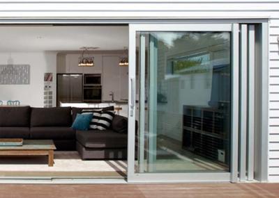 Commercial Aluminium Doors Stacking Sliding Glass Doors With Top Brand Accessory