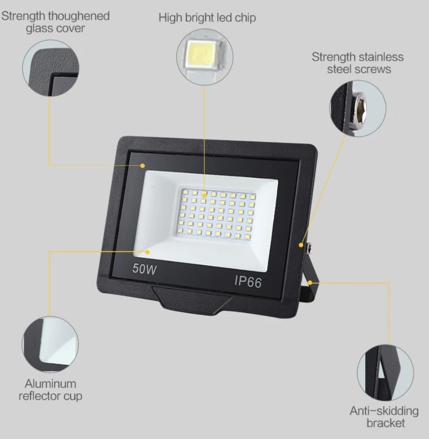 Led Flood Light Waterproof Light 150w 200w 300w Outer Lighting Hot Sell Model
