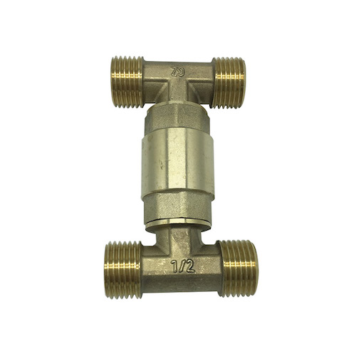 Стальные части CNC подвергая механической обработке пересекают латунный клапан для солнечного насоса циркуляции