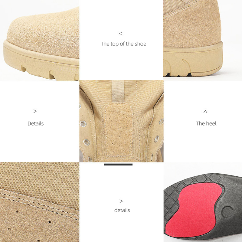 Ankle Protected Winter Military Leather Boots Suede Head Cowhide Outdoor Sports Boots