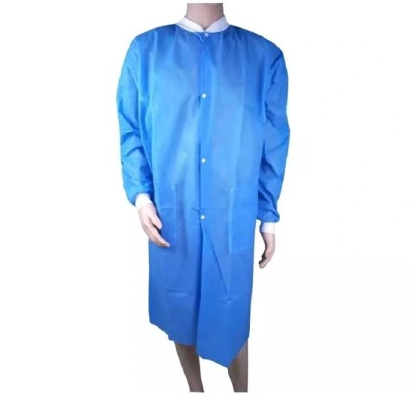 Liquid Proof Anti Covid 19 70gsm Disposable Lab Coats