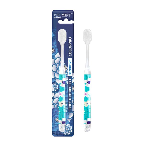 Factory Direct Sale Low Price High Quality Crystal Transparent Colorful Adult Toothbrush Custom Soft Toothbrush