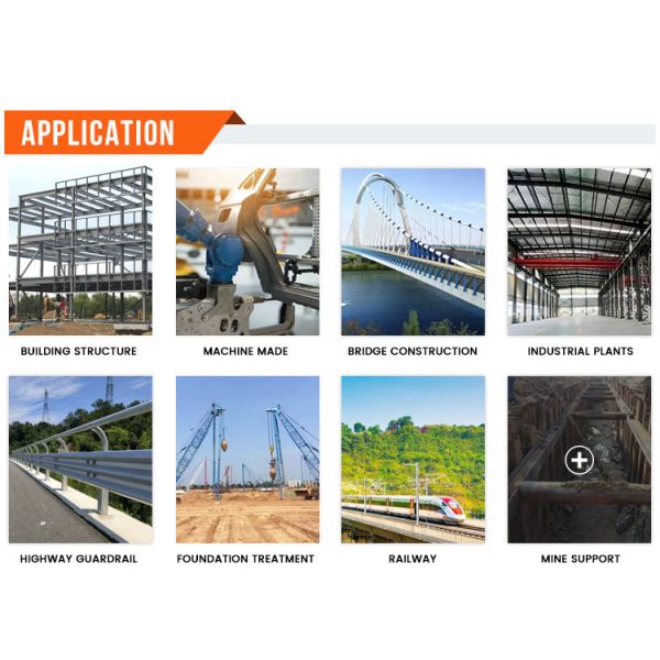 Черная / оцинкованная углеродистая сталь H Beam I Beam S275 JIS Standard