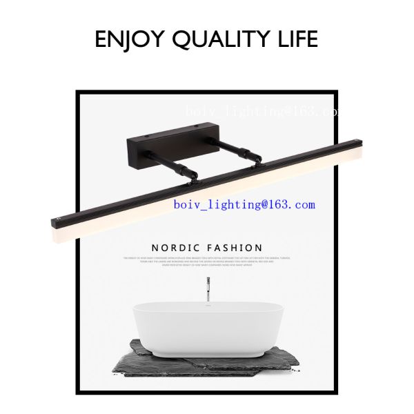 Classic Selection  Nordic Bathroom Llight  Waterpoof  Black /White 9w 12w