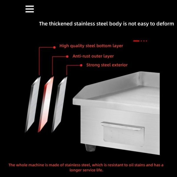Multifunction Electric Griddle Perfect for Frying French Fries in Commercial Settings