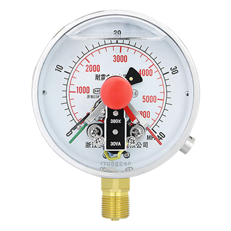 Portable Water Pressure Gauge High Precision 1000bar Manometer with Electrical Contact