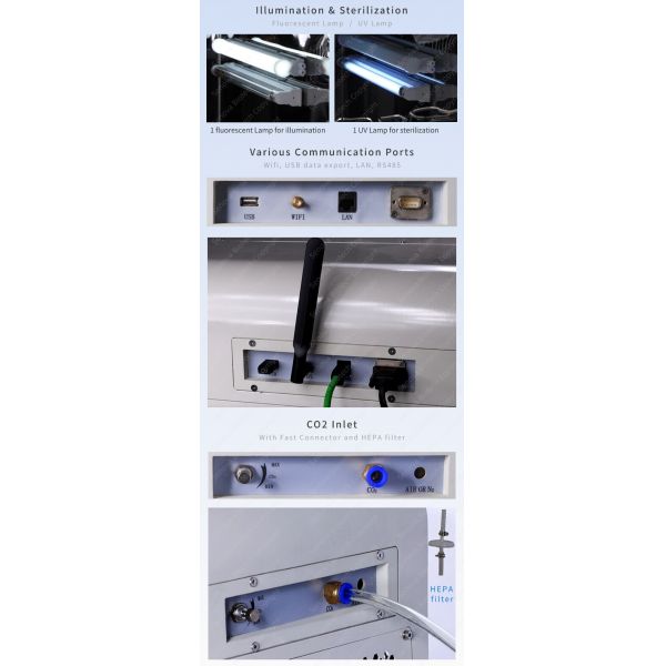 250mlx60 500mlx40 CO2 Orbital Shaker Incubator 1000mlx24 2000mlx15 5000mlx7 / Model ST-213R