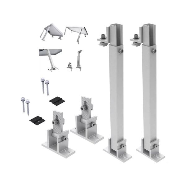 60M/s Wind Load Adjustable Aluminum Solar Panel Mounting Bracket for Small Panel Setup