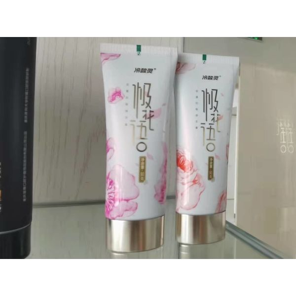 90 gramas de diâmetro oval tubo de dentífrico da impressão de offset de 35 * de 130.2mm com tampão de parafuso