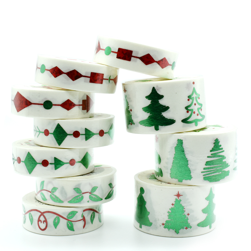 Recyclable творческая лента Washi рождества сусального золота