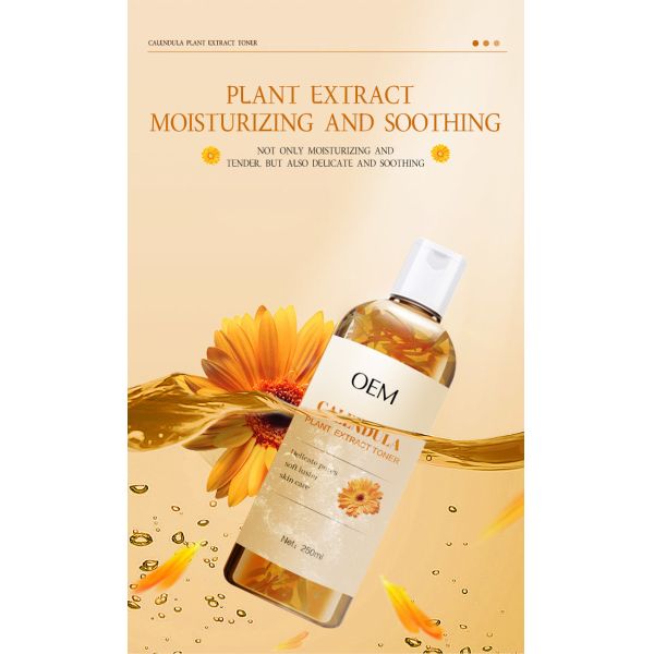 100% Pure Organic Water Hydrating Face Mist Brightening Moisturizing Petal Calendula Face Toner