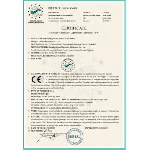 Shanghai Lianfu Machinery Co., Ltd. Certifications