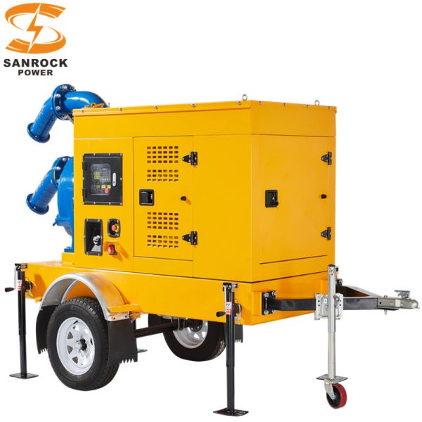 Silencio de la bomba de riego de auto-priming remolque de la bomba de agua de fácil movimiento de auto-imbición