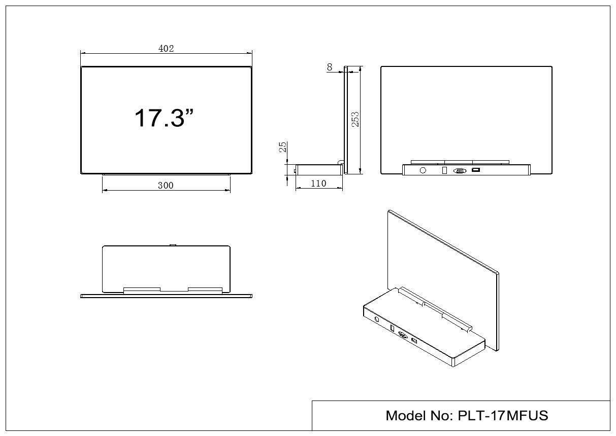 Manually Flip Up 17.3
