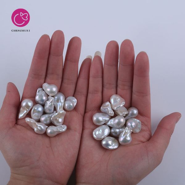 Wholesale Freshwater Loose Pearls Beads Natural White Color Baroque Shaped High Quality for Diy Jewelry