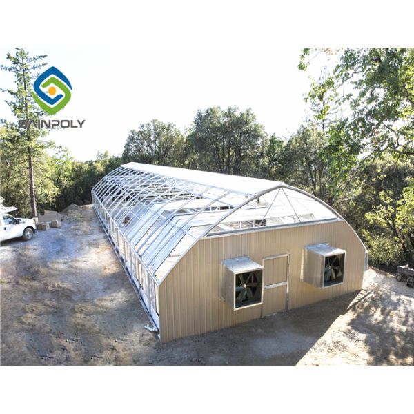 40m Auto Plastic Film Light Deprivation Greenhouse For Herbs