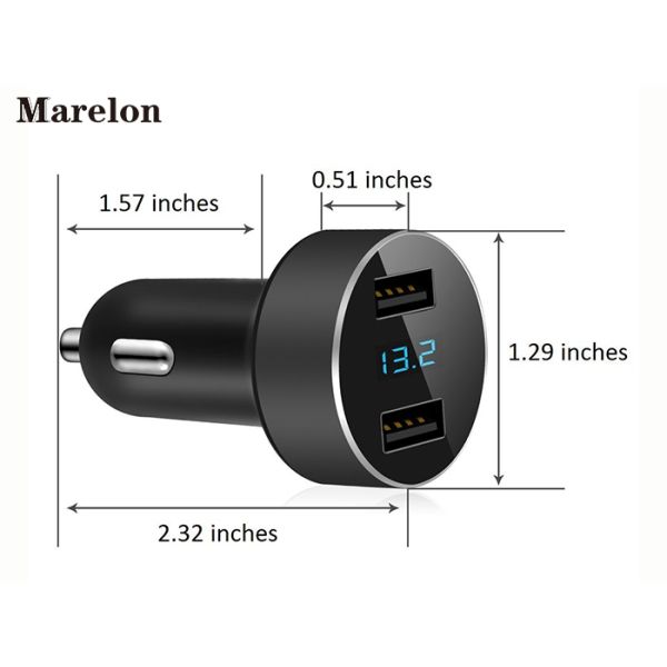 Intelligent Android Car Charger / Iphone Car Adapter Against Short Circuiting