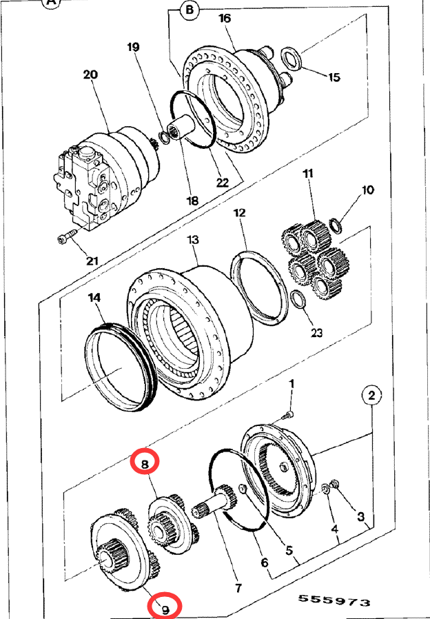 05 903805 05 903806 Assy несущей частей JS220 JCB запасной планетарный 05 903805 05 903806 Assy несущей частей JS220 JCB запасной планетарный