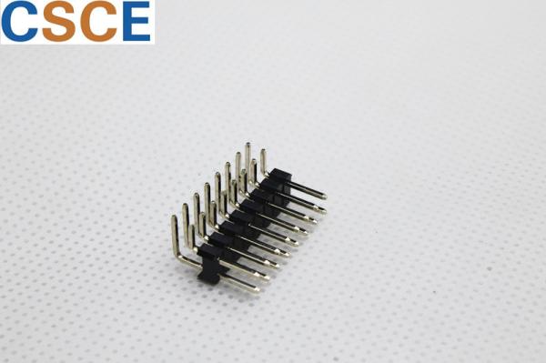 Brass Contact 2A DC/AC Right Angle Pin Header , 90 Degree 2mm Pitch Connector