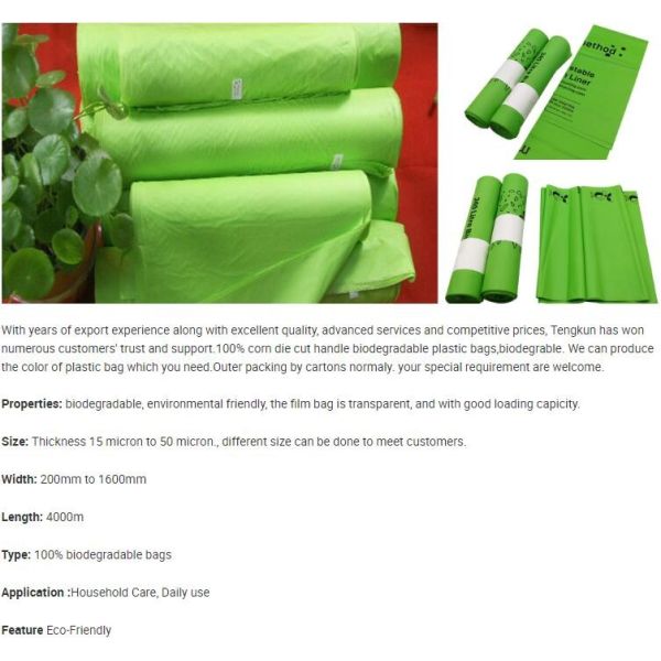 Ecological Products Disposable For Trash Can Home And Kitchen Wastebasket Compostable Good Household