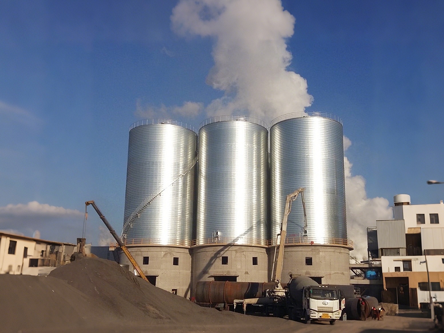 Easy Installation Reinforcement Spiral Silo For Cement Storage Projects