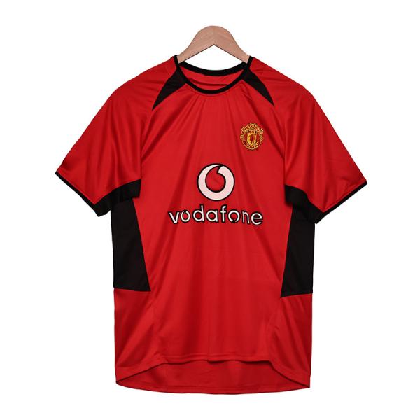 Home Retro Football Jerseys Customized Breathable for Manchester United 2002-2004