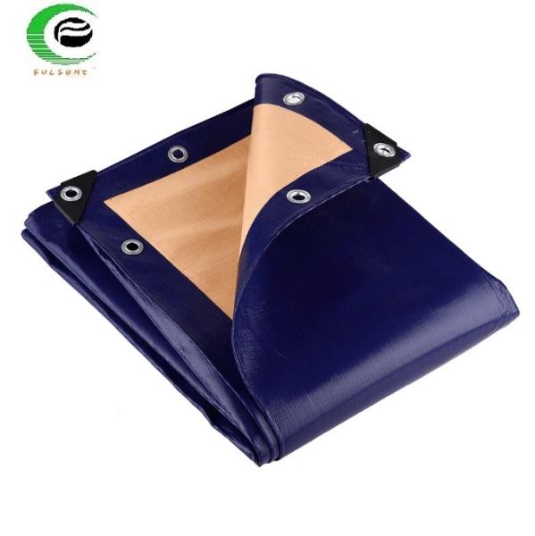 Blue / Beige Heavy Duty Tarps Waterproof 350gsm For Outdoor Cover