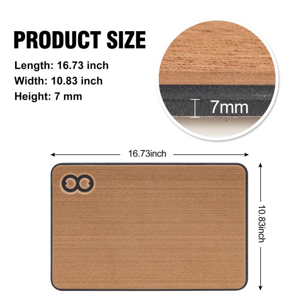 Outdoor Camping Teak 16.7 inch EVA Foam Pad Non Slip Waterproof Cooler Pad Fits RTIC Cooler Box