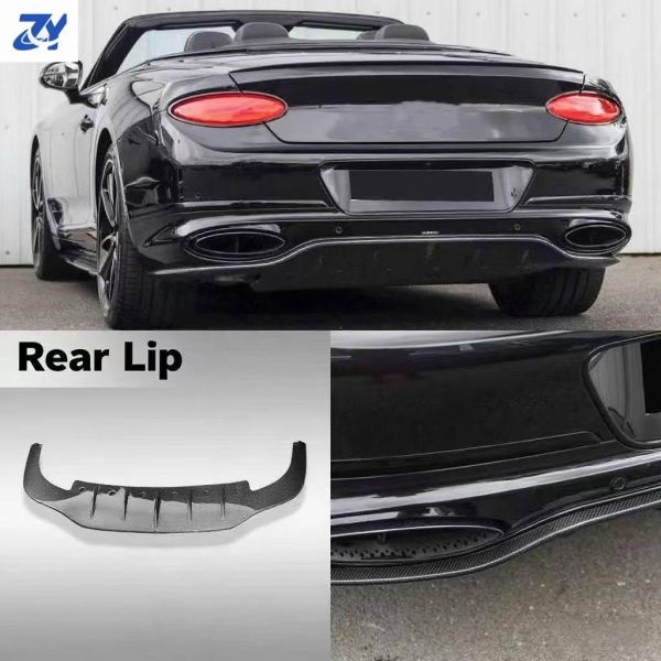For Bentley Continental GT High-Gloss Carbon Fiber Front Bumper Lip Kit New High Quality Body Kit for Upgrade