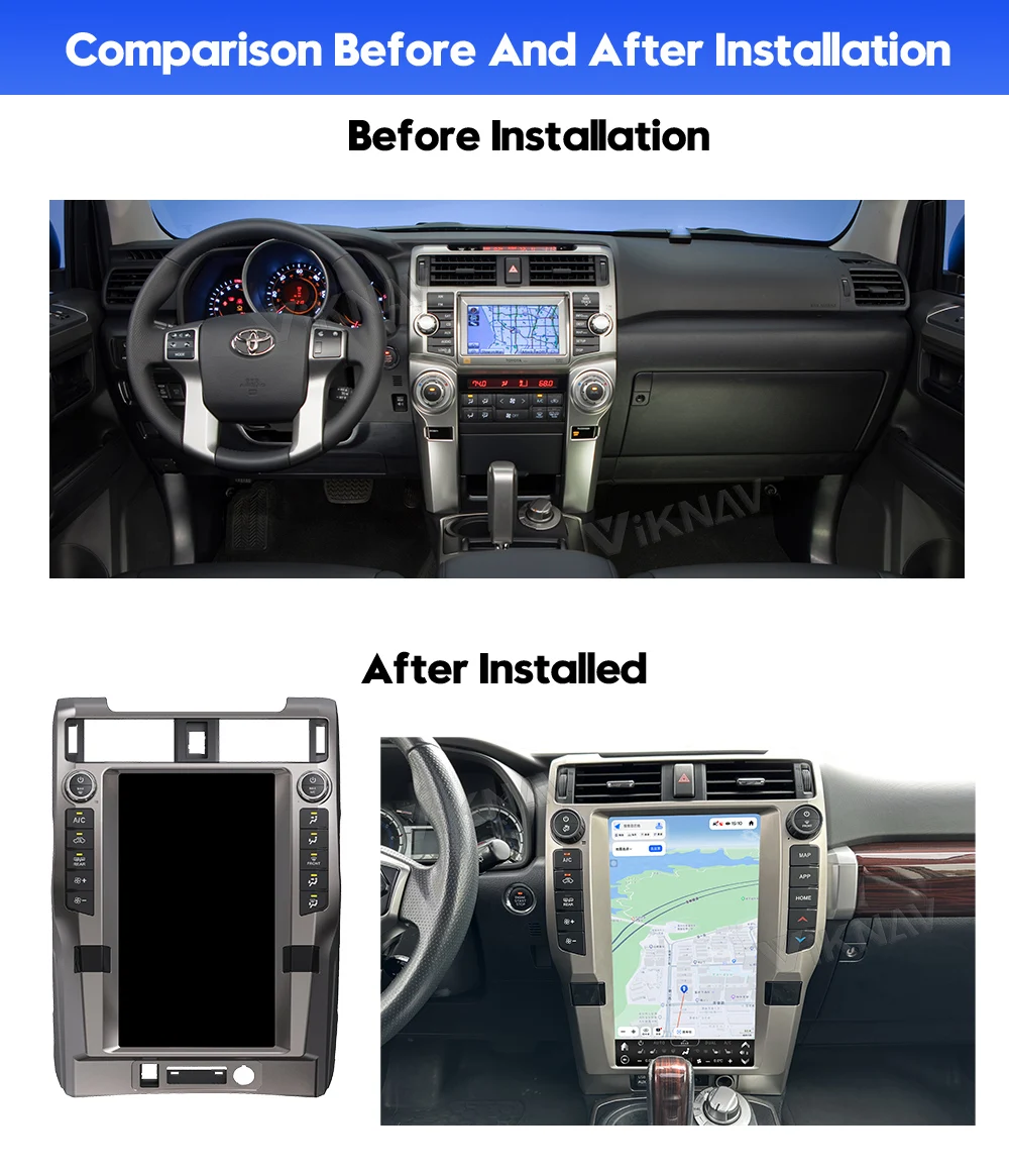 Android Toyota 4Runner Head Unit Авто стерео 2010-2023 Мультимедийный проигрыватель Замена