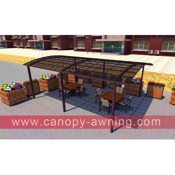 hot sale outdoor rain sun pc polycarbonate aluminium aluminium alu gazebo pavilion shelter canopy awning cover shield