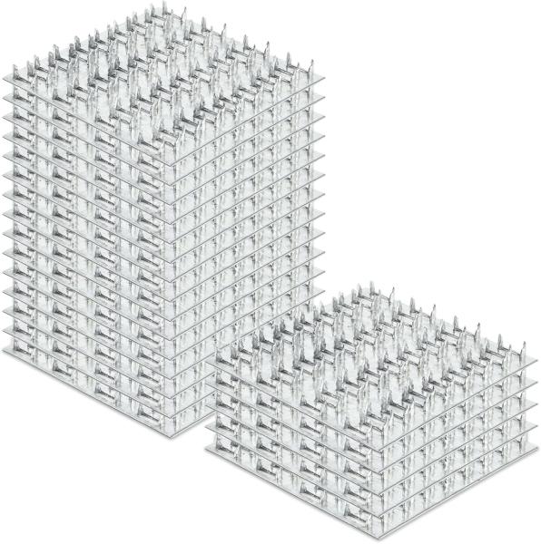 Pronged Truss Plates with 8mm Nail Teeth Galvanized Steel Flat Mending Plates Repair Tie Plate Bracket Thickness 1mm for Timber Roofing Wood Truss Connector Plate