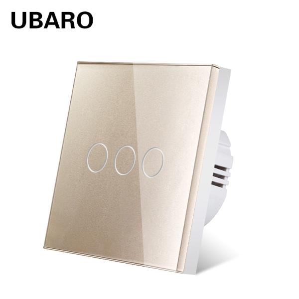 Home Single Fire Wire Touch Screen Light Switch Intégré 3 Gang Switch de lumière intelligente